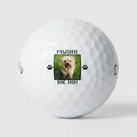 Pawsome Dog Mom Paw Prints Dog's Photo Golf Balls