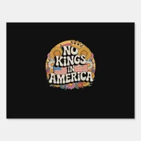 No Kings In America Since 1776 Distressed USA Flag Sign
