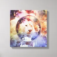 White Tiger Grunge Canvas Print