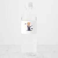 Halloween Dracula  Funny Water Bottle Label
