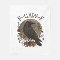 Funny Crow F-Caw-F Humor Gothic Essential Trendy S Fleece Blanket