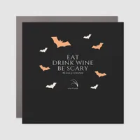 Hallowine Halloween Quote Eat Drink Car Magnet