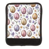 Pretty Colorful Easter Eggs Whimsical Watercolor Luggage Handle Wrap