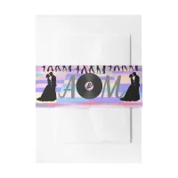 Customizable Disco Wedding Invitation Belly Band