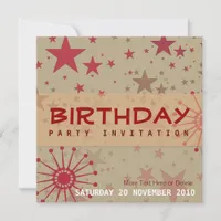 Star Spacey Party Birthday Invitation