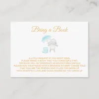 *~* Baby Bunny Rabbit Umbrella Boots Bring a Book Enclosure Card