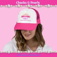 Chucks & Pearls Vote Kamala Trucker Hat