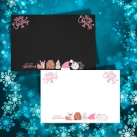 Merry Christmas in Pink on black or white | Placemat