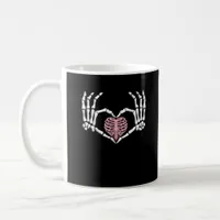 Skeleton Hand Heart Funny Halloween Women Men  Coffee Mug