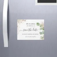 Birthday party eucalyptus save the date magnet