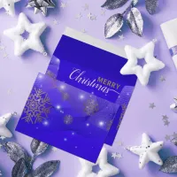 Glowing Blue Winter Wonderland Merry Christmas
