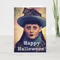 Happy Halloween Girl Card