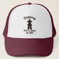 Gaming Put Spell On Me Spooky Slogan Fun Trucker Hat