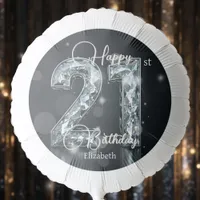 Sparkling Luxury Diamond Numerals 21st Birthday Balloon