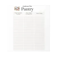 Pantry Inventory Planner Notepad