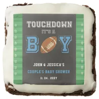 Touch Down Its a Boy Football Baby Shower Brownie