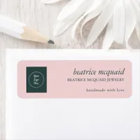 Simple Modern Blush Pink Your Logo  Label