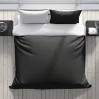 Minimalist Black White Modern Reversible  Duvet Cover