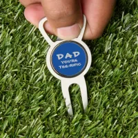 You're Tee-Rific Dad Golf Pun Blue And Gray Divot Tool