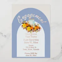 Sunflower Engagement Foil Invitation