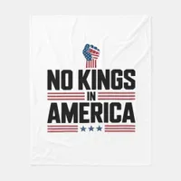 No Kings In America USA Retro Classic Fleece Blanket