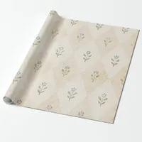 Vintage Floral Nursery Cottagecore Baby Shower Wrapping Paper