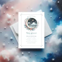 Over the Moon Celestial Baby Shower Invitation