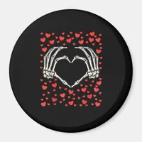 Skeleton Hand Red Heart Birthday Valentines Day  Magnet