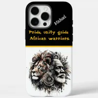 A fierce warrior embodies the spirit of a lion iPhone 16 pro max case