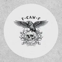 F-Caw-F Funny Crow Halloween Vintage Design Patch
