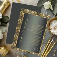 Glam Art Deco Wedding Details ID1033 Enclosure Card