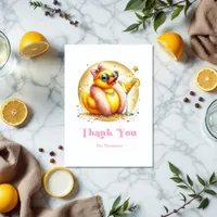 Glam Baby Duck Baby Shower Thank You Card