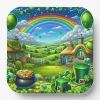 Fantastical St Patick's Day Landscape Party Paper Plates