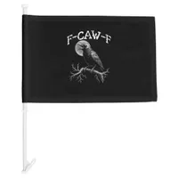 Crow F-Caw-F Funny Bird Crow Humor Creative Casual Car Flag