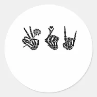 Heart And Hands Skeleton Heart Hands Soft Classic Round Sticker