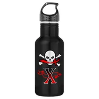 Jolly Roger X Monogram Initial Stainless Steel Water Bottle