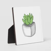 Hand drawn Succulent  Plaque