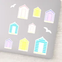 Beach Huts Summer Holiday Sticker