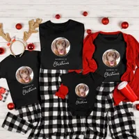 Pet Christmas Personalized Dog Photo Holiday Men's T-Shirt