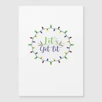 Let's Get Lit Funny Christmas Lights Festive Holid