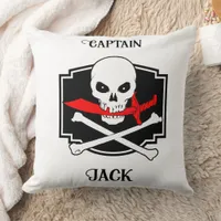 Personalized Jolly Roger (Cutlass)  Throw Pillow