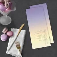 Mood Gradient Wedding Indigo Sunset ID741 Menu