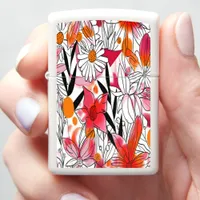 Vibrant Floral Pattern & Designs Zippo Lighter