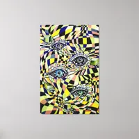 Conspiracy All Seeing Eye Watercolor Artwork Canvas Print