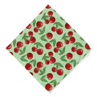 Red Cherries All Over Pattern Custom Bandana