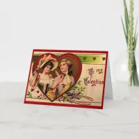 Victorian Valentines Couple card