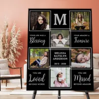 In Loving Memory Funeral Memorial Photo Collage Foam Board