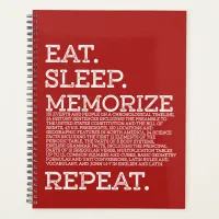 Eat Sleep Memorize Repeat Memory Master Planner