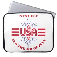 Stay fly it's the 4th of July Laptop Sleeve