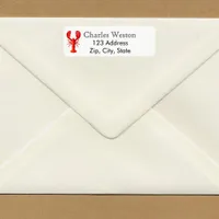 Red lobster white return address label